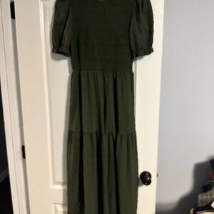 Fashion Nova Olive Green Midi Dress